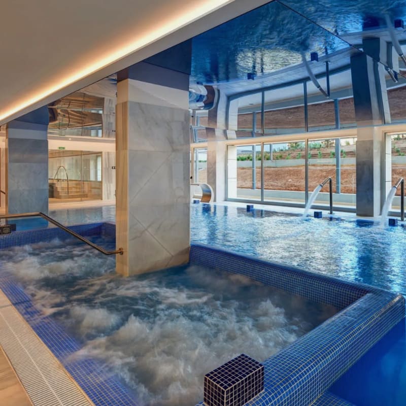 Heated indoor pool at Hipotels Gran Playa spa in Palma de Mallorca
