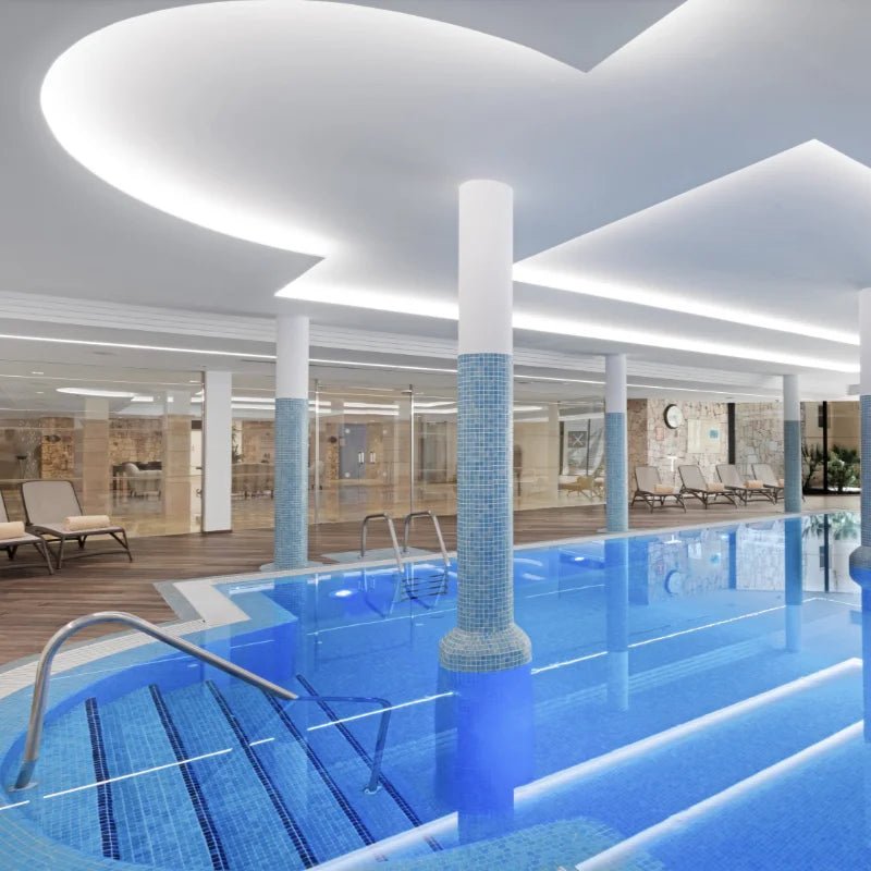 Luxury pool area at CM Mallorca Palace hotel Sa Coma Mallorca