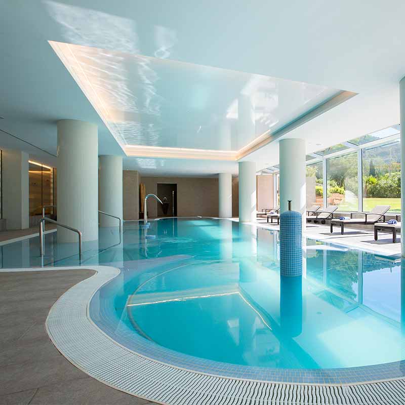 Heated pool at Eurotel Costa dels Pins spa in Mallorca